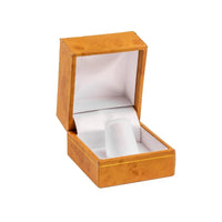 woodgrain jewelry box with a interior