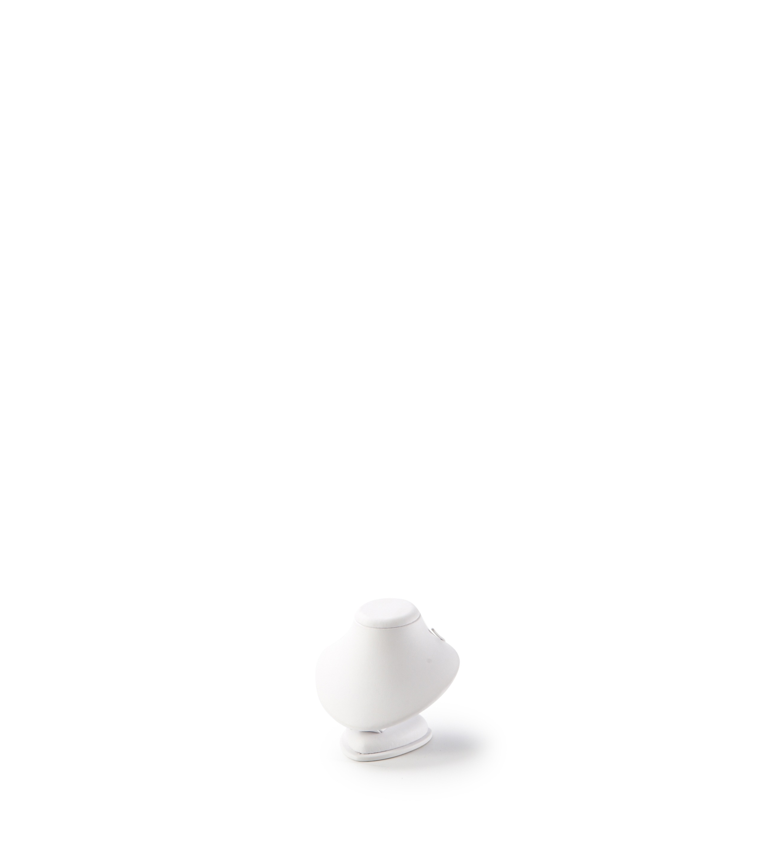 White Leatherette Small Neckform