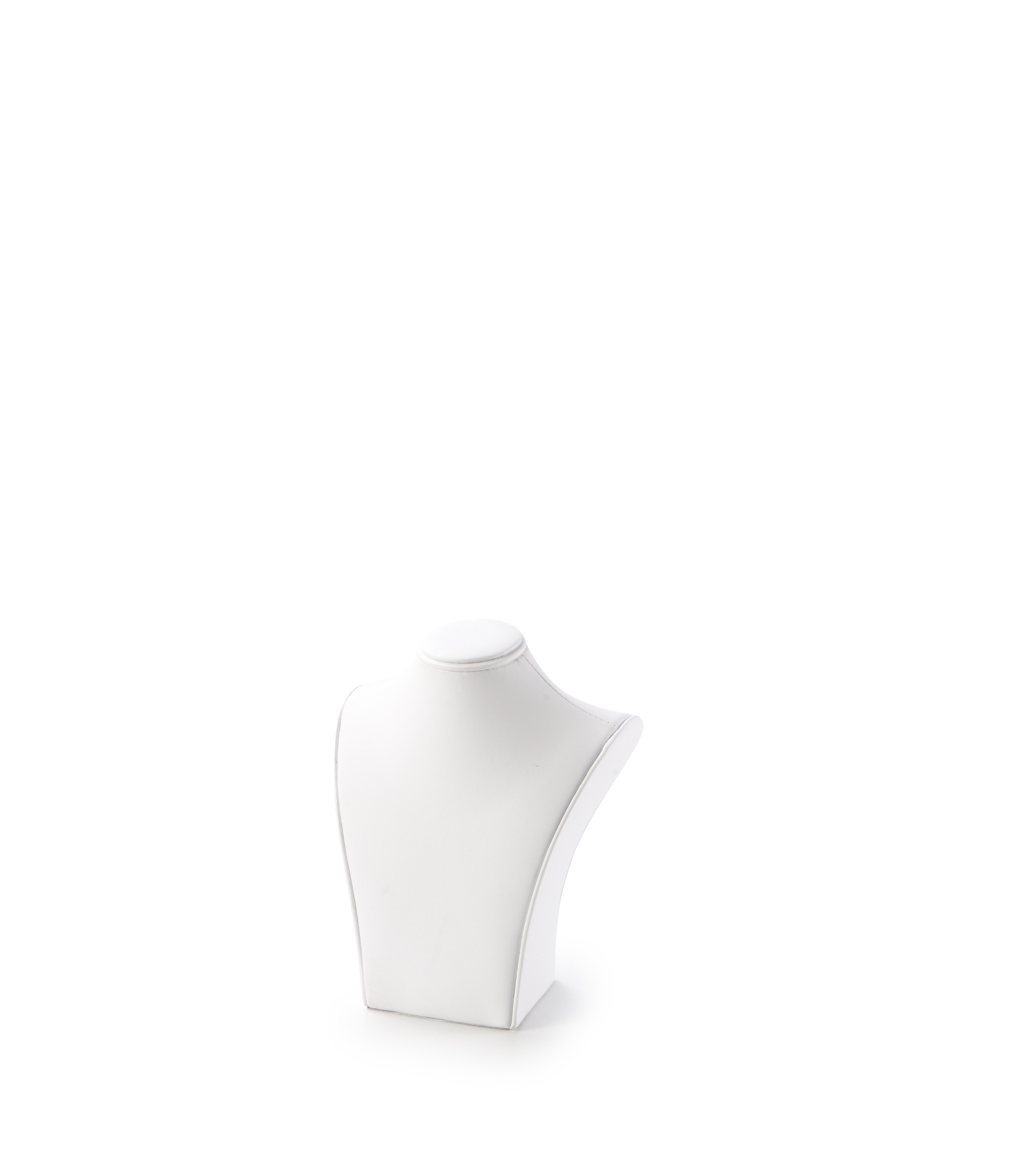 White Leatherette Medium Neckform