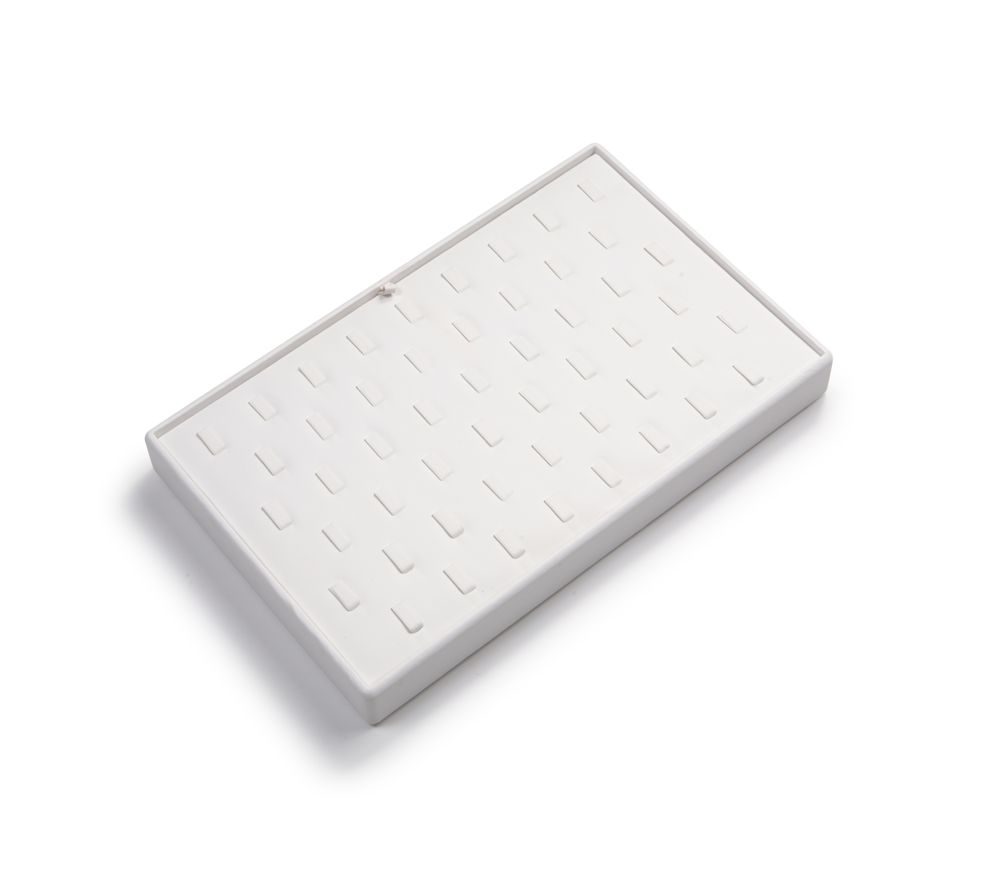 White Leatherette 51 Clip Ring Tray