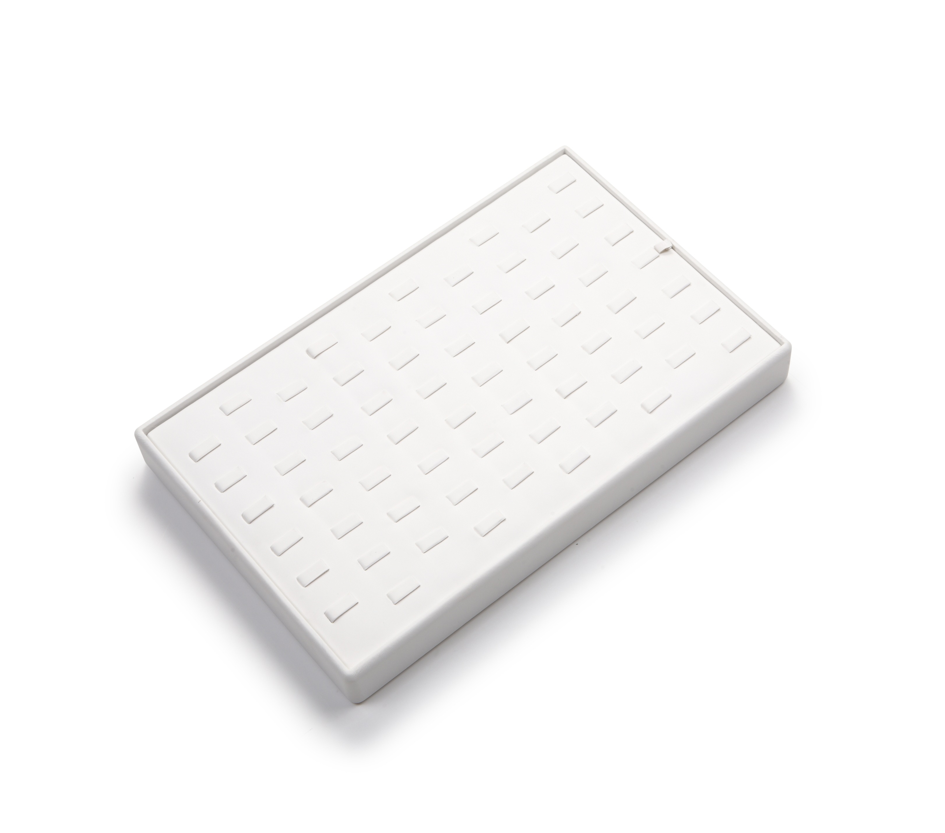 White Leatherette 65 Clip Ring Tray