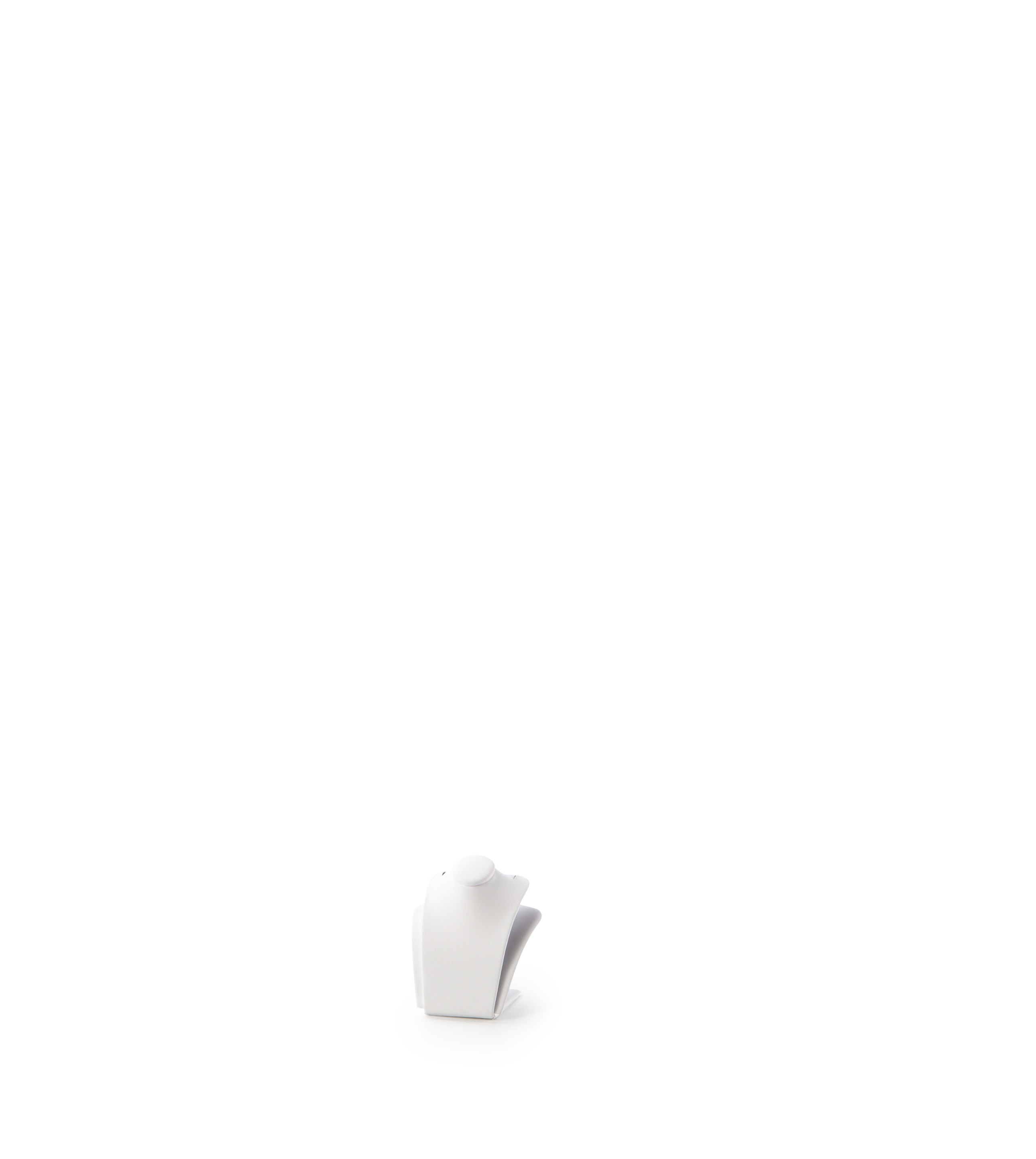 White Leatherette Small Pendant Stand