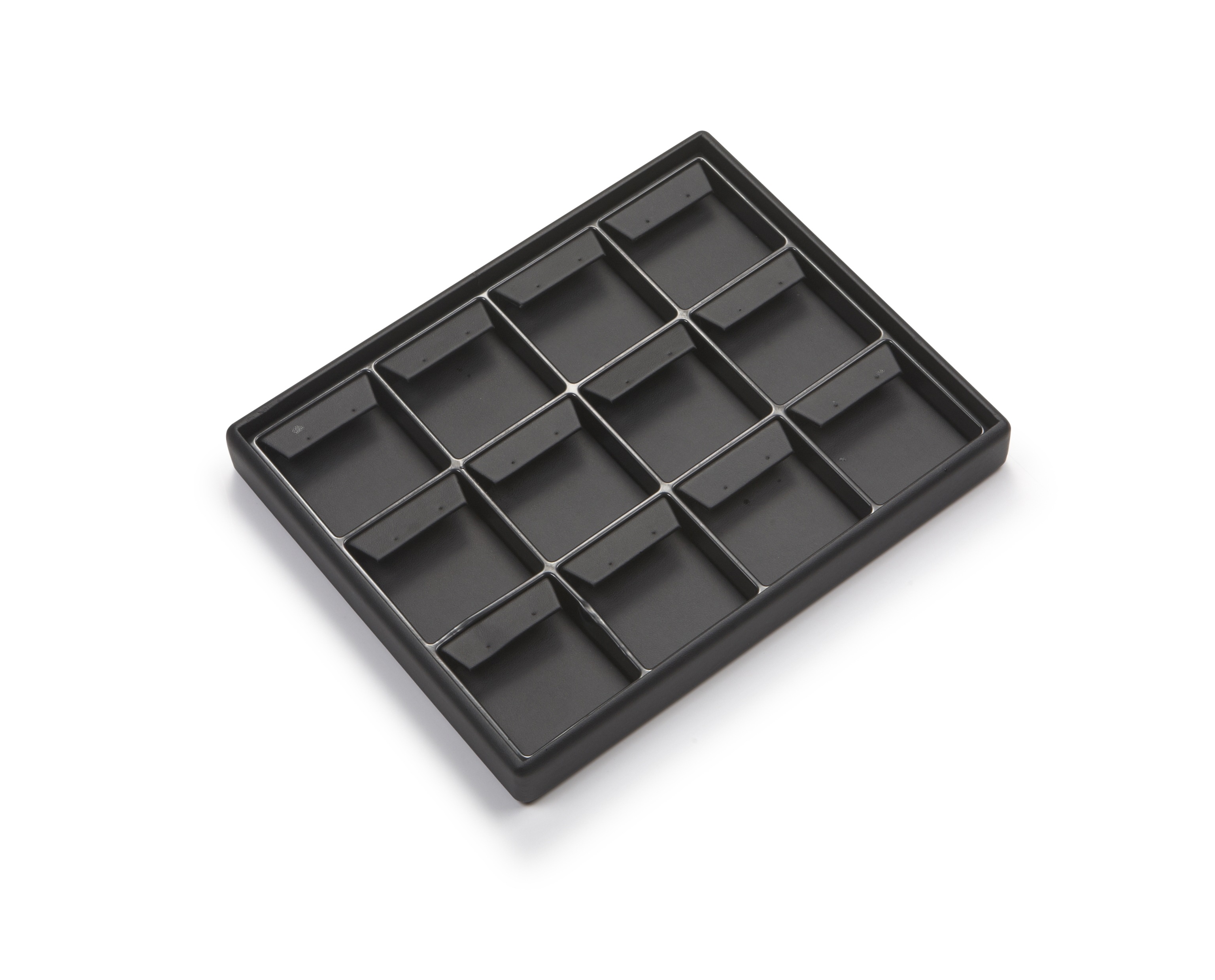 Black Leatherette Light Weight 12 Earring Tray