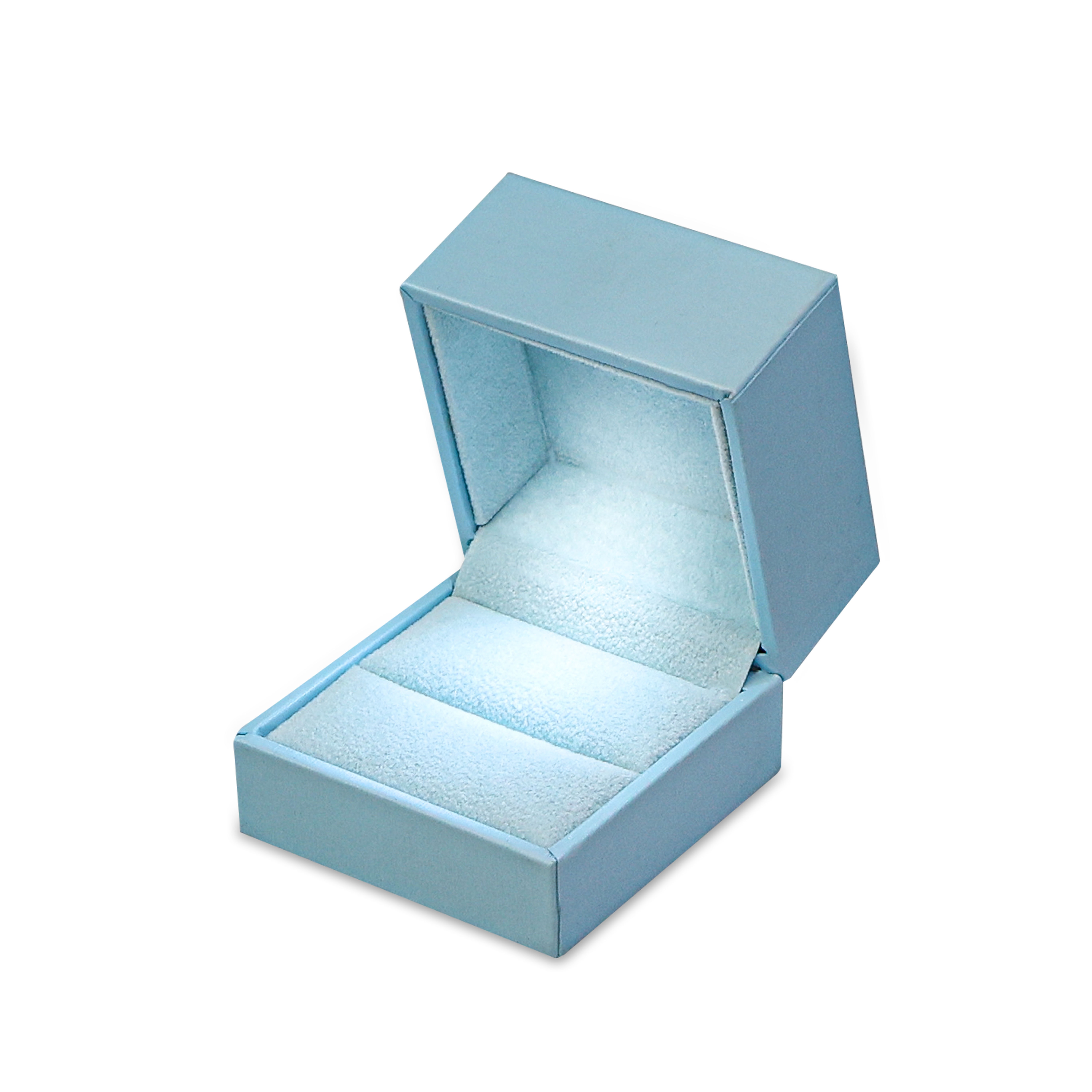 Novel Box LED Light Ring Display Box In Light Blue