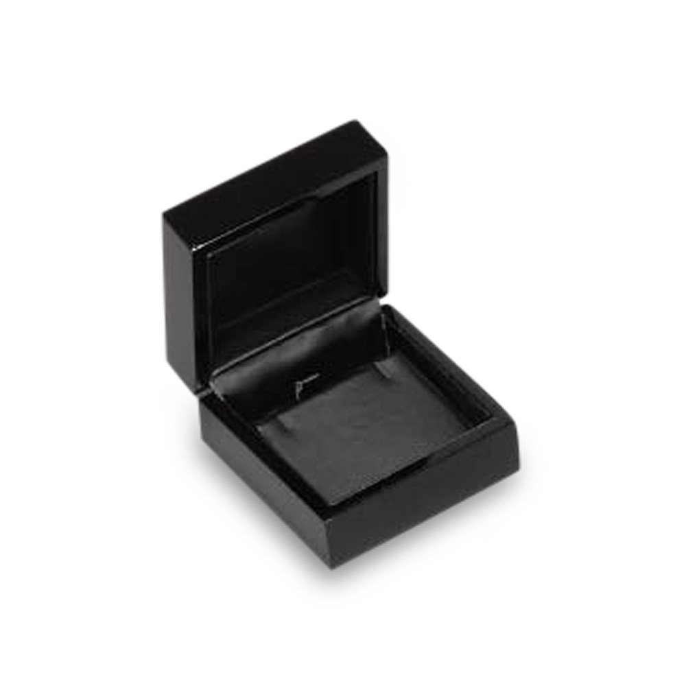 High Gloss Black Wood Earring/Pendant Box