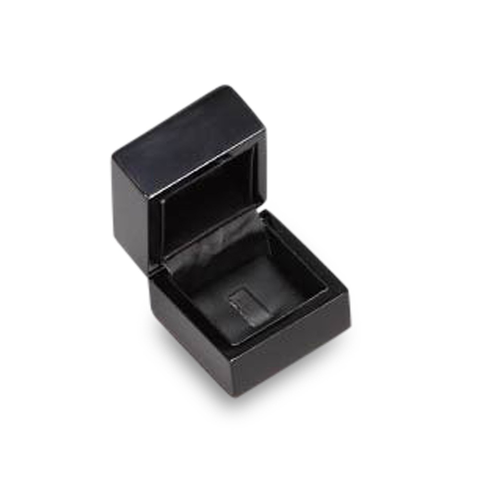 High Gloss Black Wood Ring Clip Box