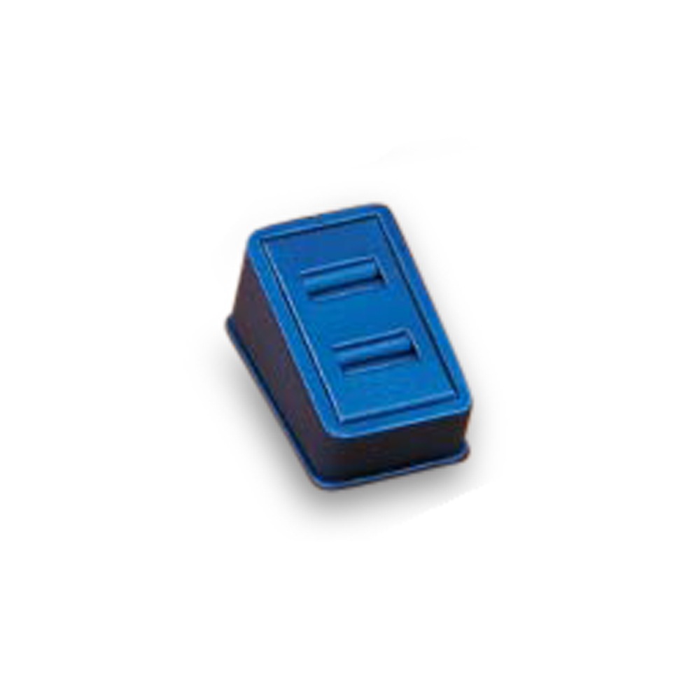 Navy Blue Leatherette 2 Ring Slot Stand