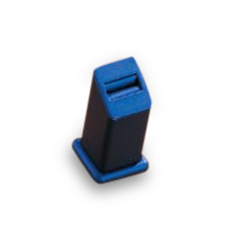 Navy Blue Leatherette 1 Slot Ring Stand