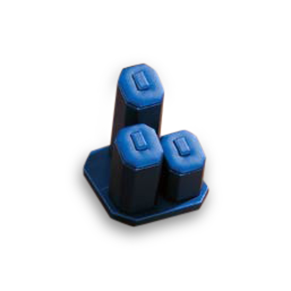 Navy Blue Leatherette  3 Ring Tower Set