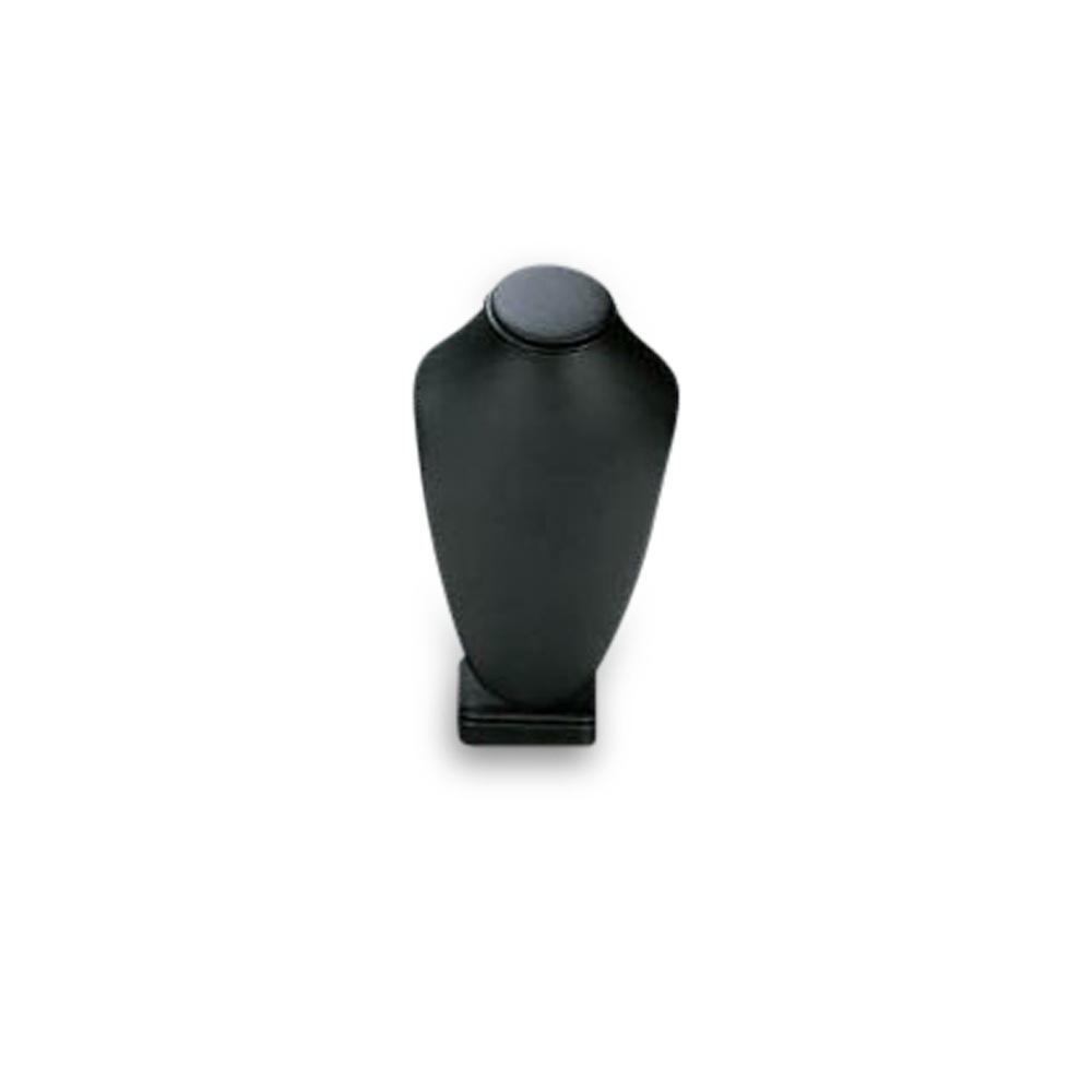 Black Leatherette Small Wood Neckform Stand
