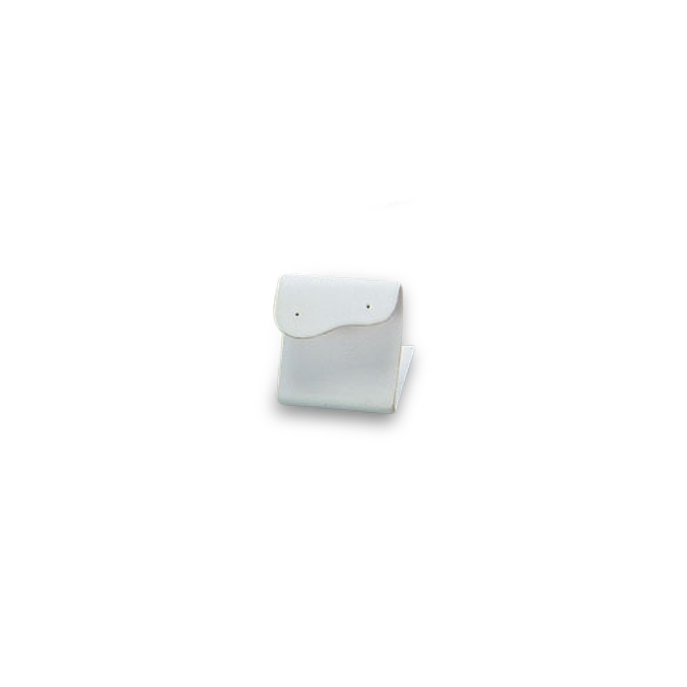 White Leatherette Short Earring Stand