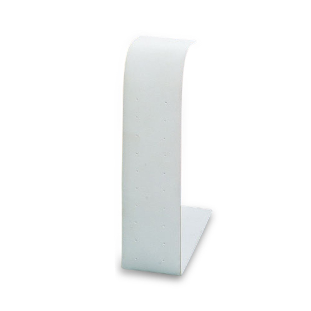White Leatherette 12 Pairs Earring Stand