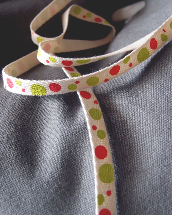 Polka Dot Print Cotton Ribbon