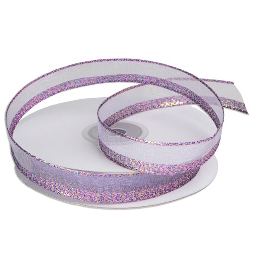 Lavender Sheer Ribbon with Shimmery Edge