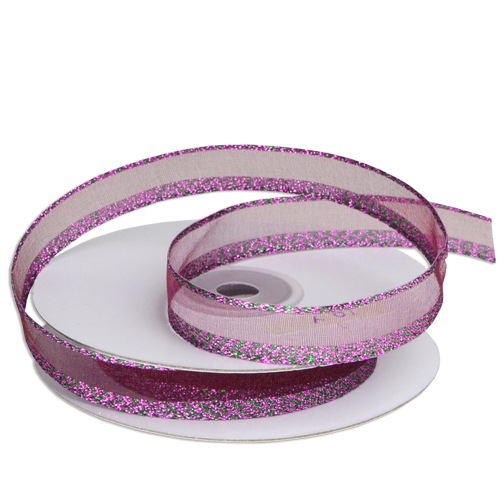 Purple Sheer Ribbon with Shimmery Edge