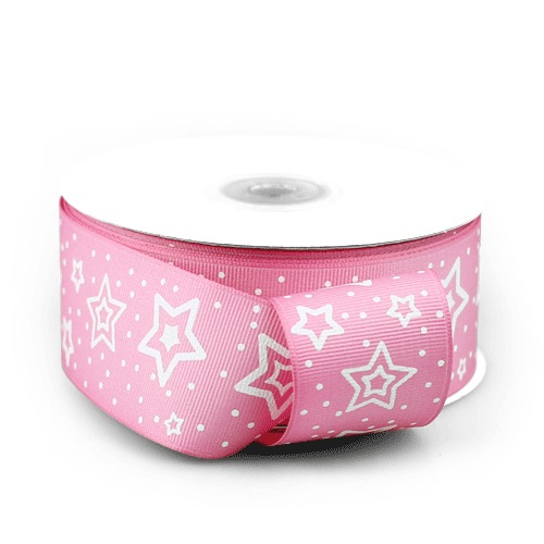 Pink Star Print Ribbon