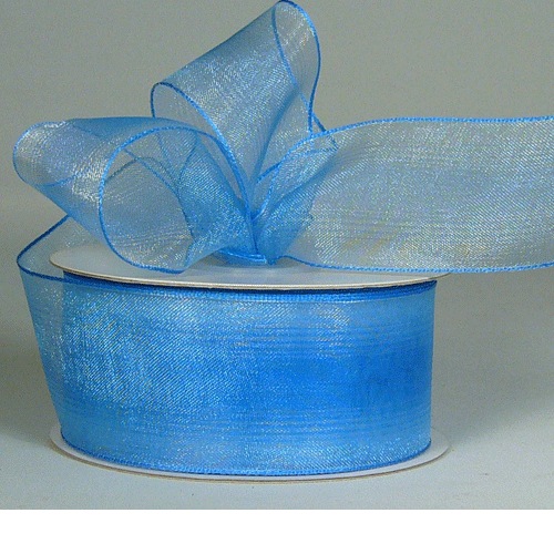 Light Blue Two-Toned Sheer Ribbon