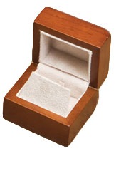 Classic Premium Brown Hardwood Earring Box