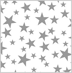 Silver Stars on White Precious Metals Tissue Paper 