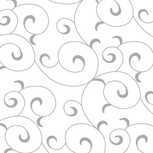 Silver Swirl Print on Ivory Tissue Paper