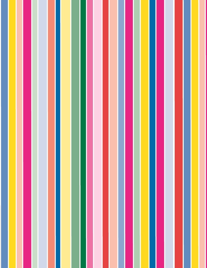 Primary Colorful Stripes Print Tissue Paper
