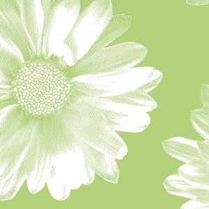 Big Flower Green Tissue Paper