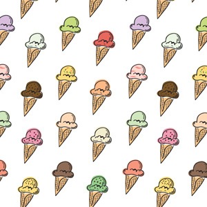 Ice Cream Cones Print Tissue Paper