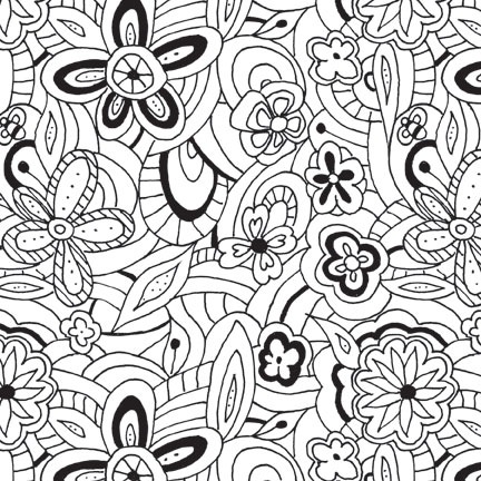 Floral Sketch Print Tissue Paper