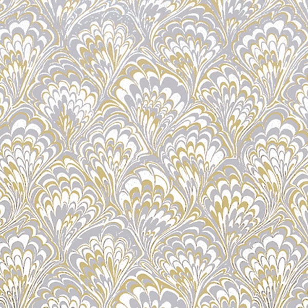 Gold  & Silver Feathers Wrapping Paper 