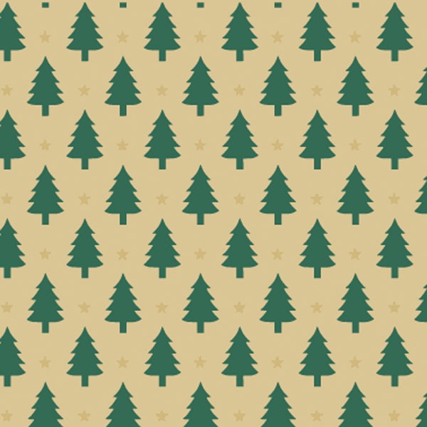 Little Trees Kraft Wrapping Paper 