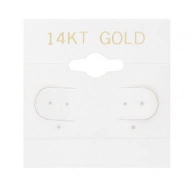 White "14 K.T. Gold"  Hanging Earring Card (x100)