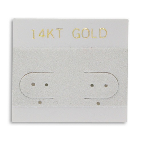 Grey "14 K.T. Gold"  Hanging Earring Card (x100)