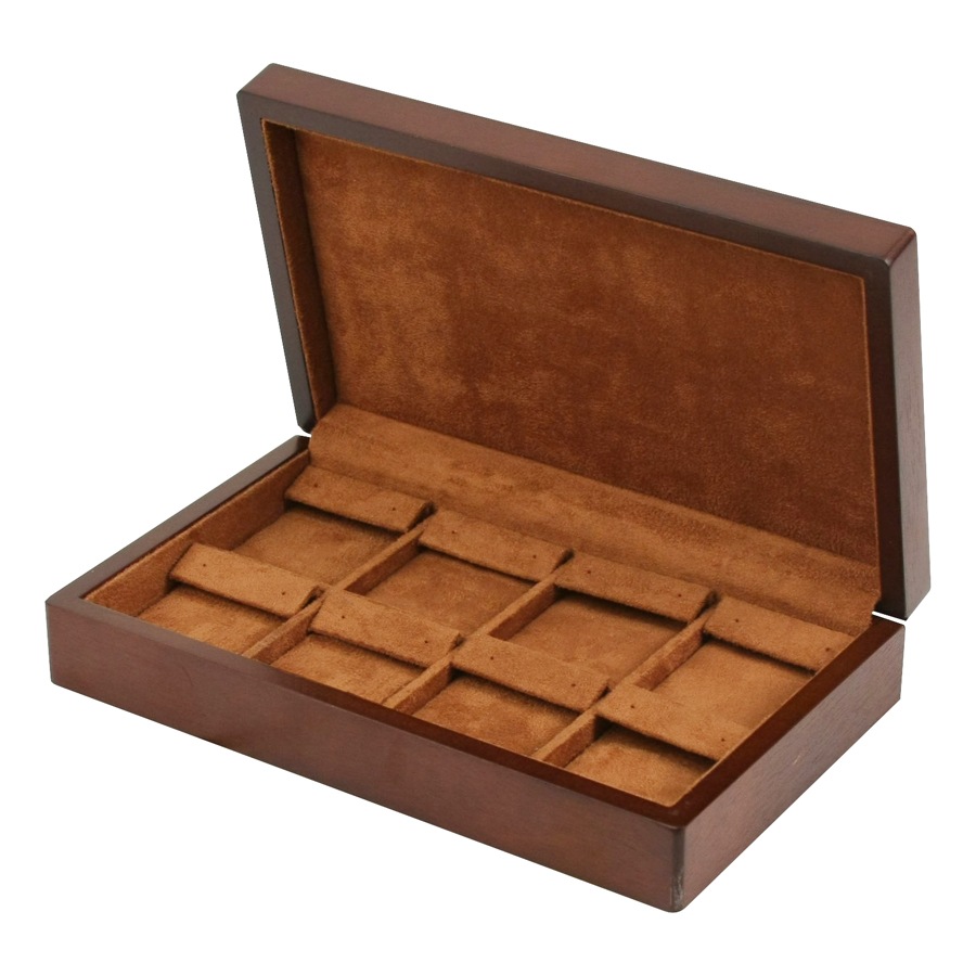 Wooden  8 Pr-Earrings  Tray Case