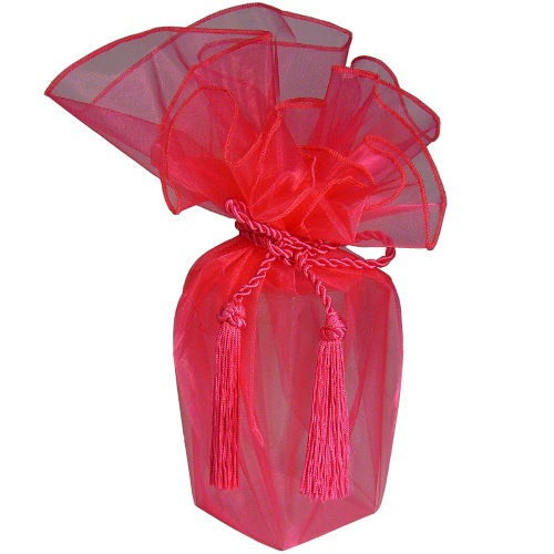 Hot Pink Sheer Wrapper w/ Tassel