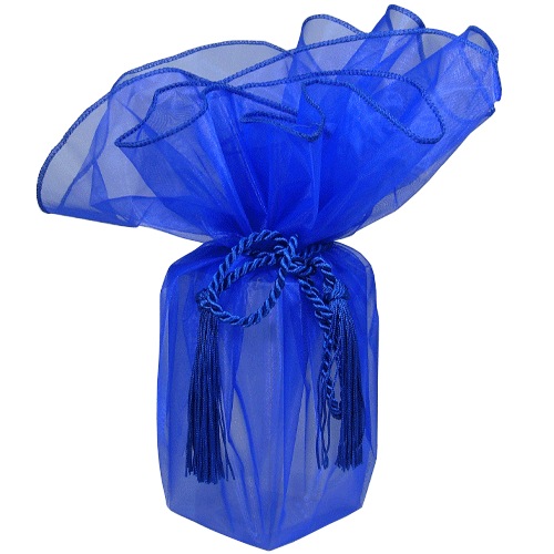 Royal Blue Sheer Wrapper w/ Tassel