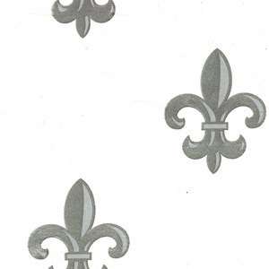 Silver Fleur-de-lis Print Tissue Paper