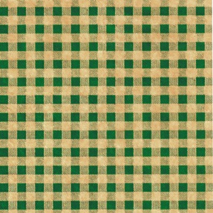 Green Ginghams Print on Kraft Tissue Paper
