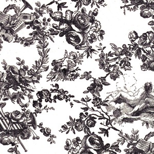 Black Classic Toile Printed Tissue Paper