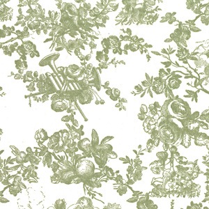 Sage Classic Toile Printed Tissue Paper