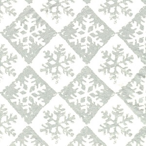 "Snowflake Check Silver" Printed Tissue Paper
