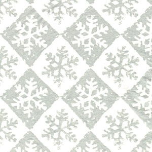 "Snowflake Check Silver" Printed Tissue Paper