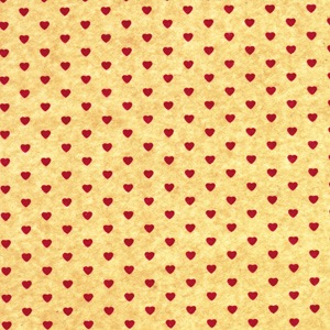 Little Hearts  Country Print on Kraft Tissue Paper