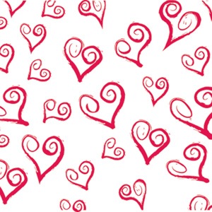 Swirly Hearts Printed Tissue Paper