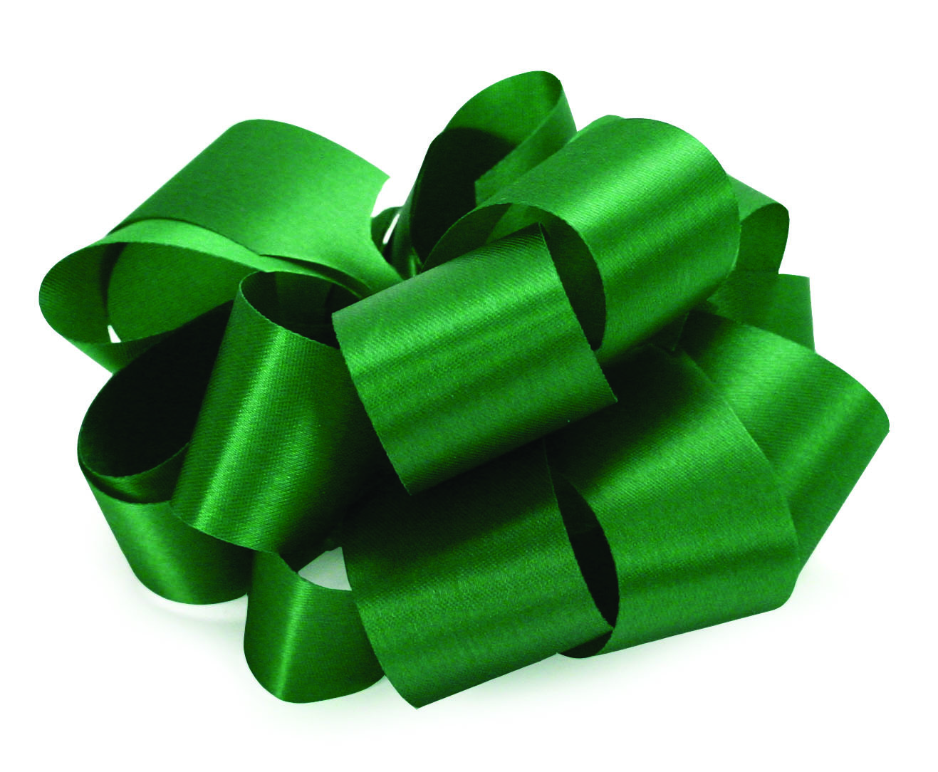 Holiday Green Satin Acetate Ribbon