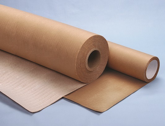 Unlined Cohesive Coated Natural Kraft Roll