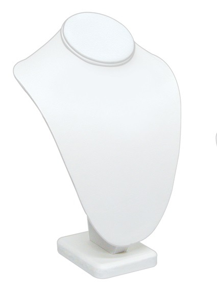 White Leatherette Neck Stand