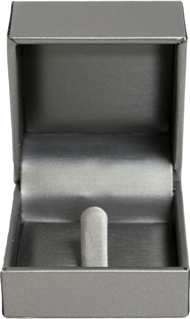 Silver Leatherette Ring Clip Box