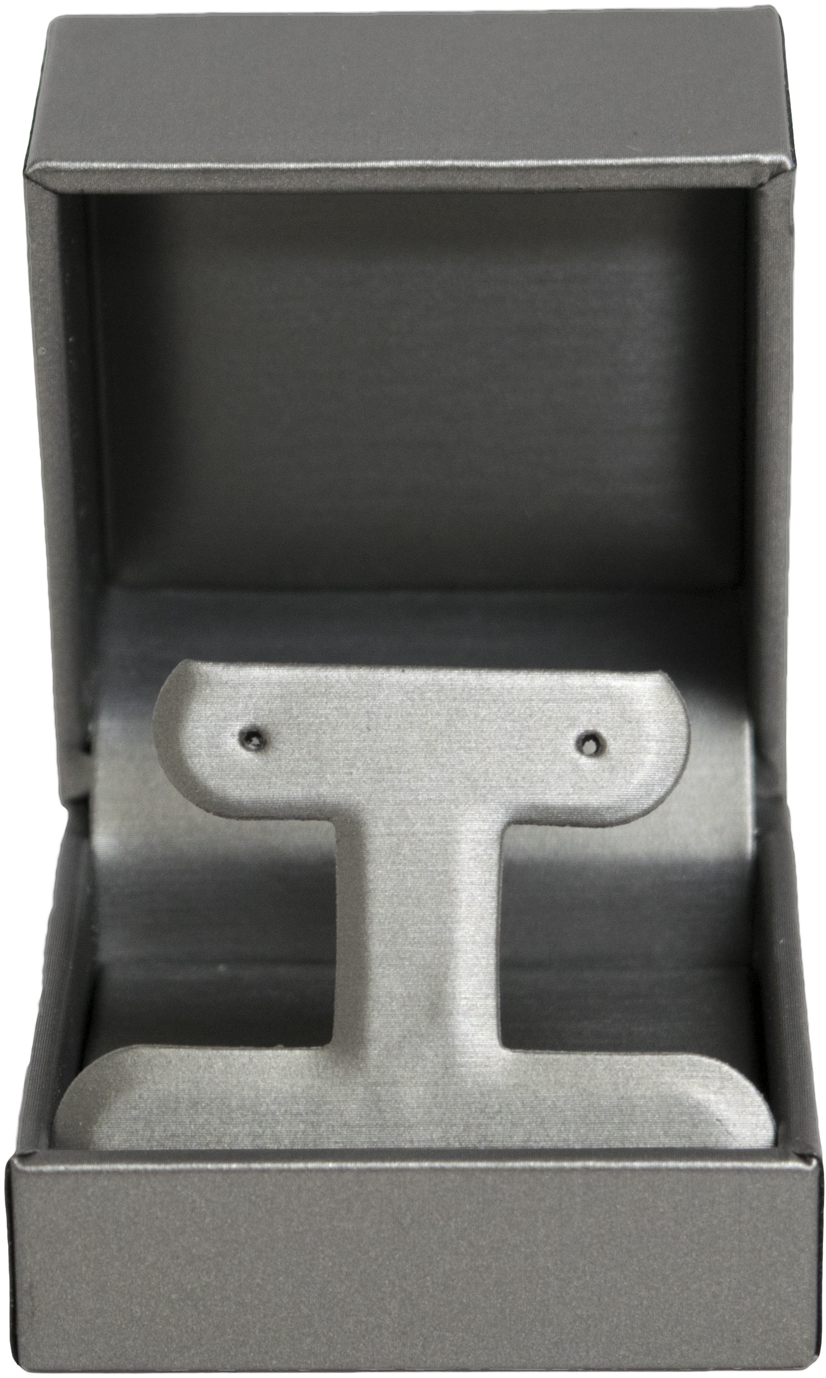 Silver Leatherette Earring Tree Box
