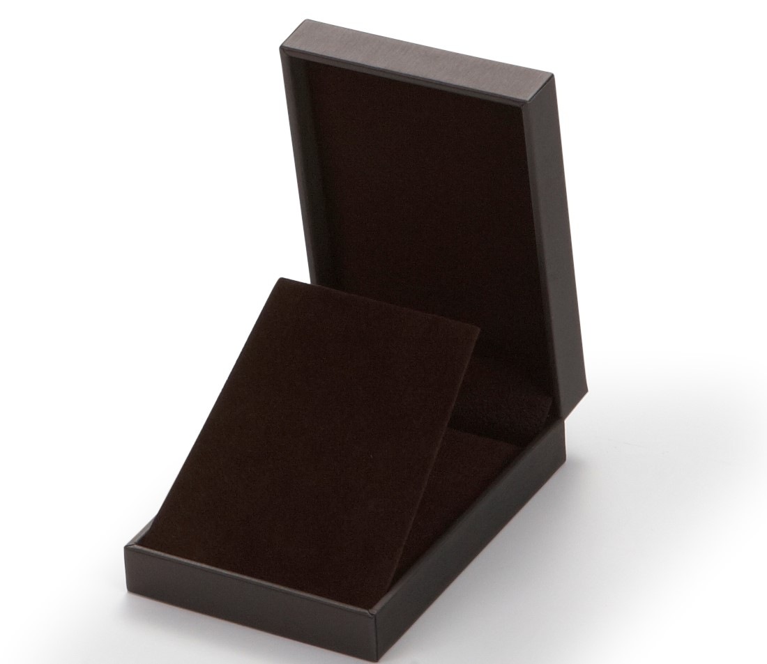 Chocolate Leatherette Large Pendant Box
