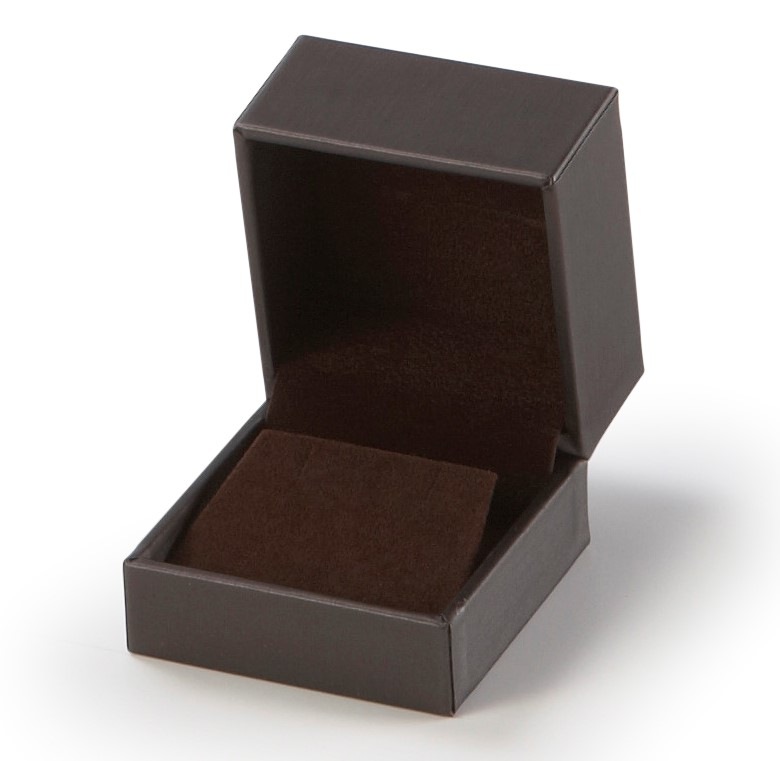 Chocolate Leatherette Earring Box